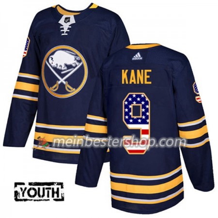 Buffalo Sabres Evander Kane 9 Adidas 2017-2018 Marineblau USA Flag Fashion Trikot Authentic - Kinder